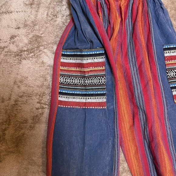 Zig Zag Asian Collection Pocket Pants Women’s Small Hippie Hand Made NWT - Picture 3 of 9